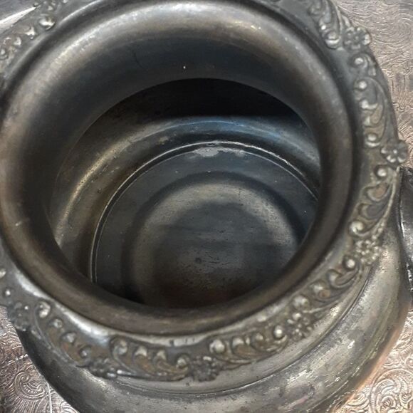 6 pc. Vintage Homan Silver plate Co tea pot, cream & sugar set, tray READ! - Picture 10 of 16